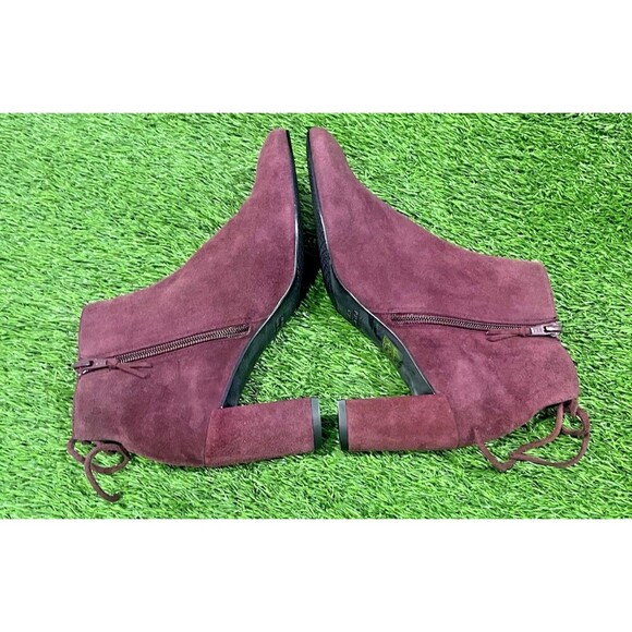 Stuart Weitzman Gardner Maroon Suede Boots Size 7 New - Picture 15 of 16